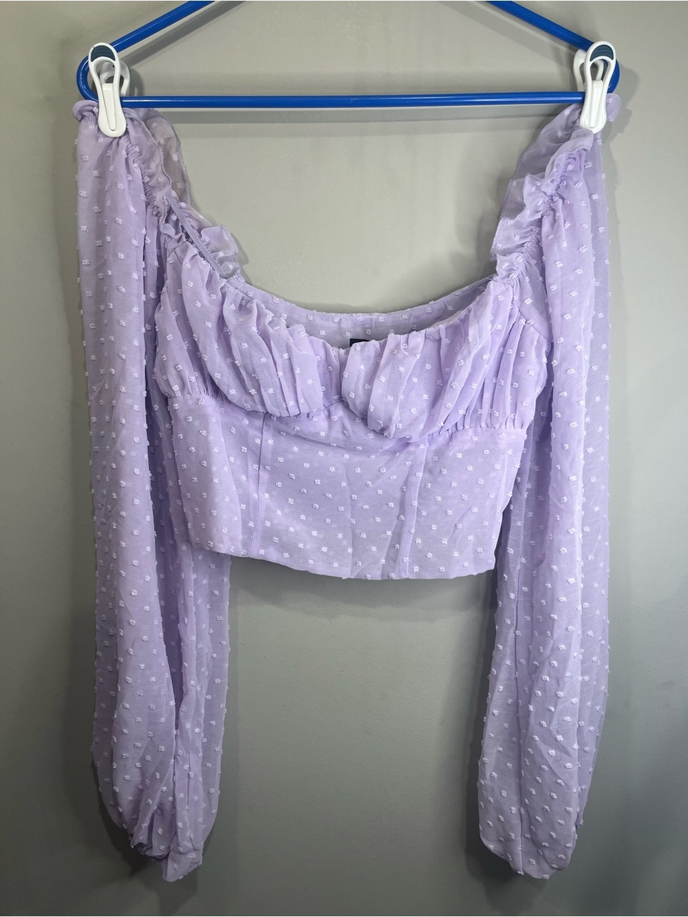 Forever 21 Lilac Swiss Dot Top